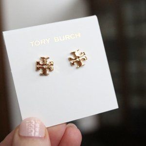 Brand New Tory Burch Logo Stud Earrings